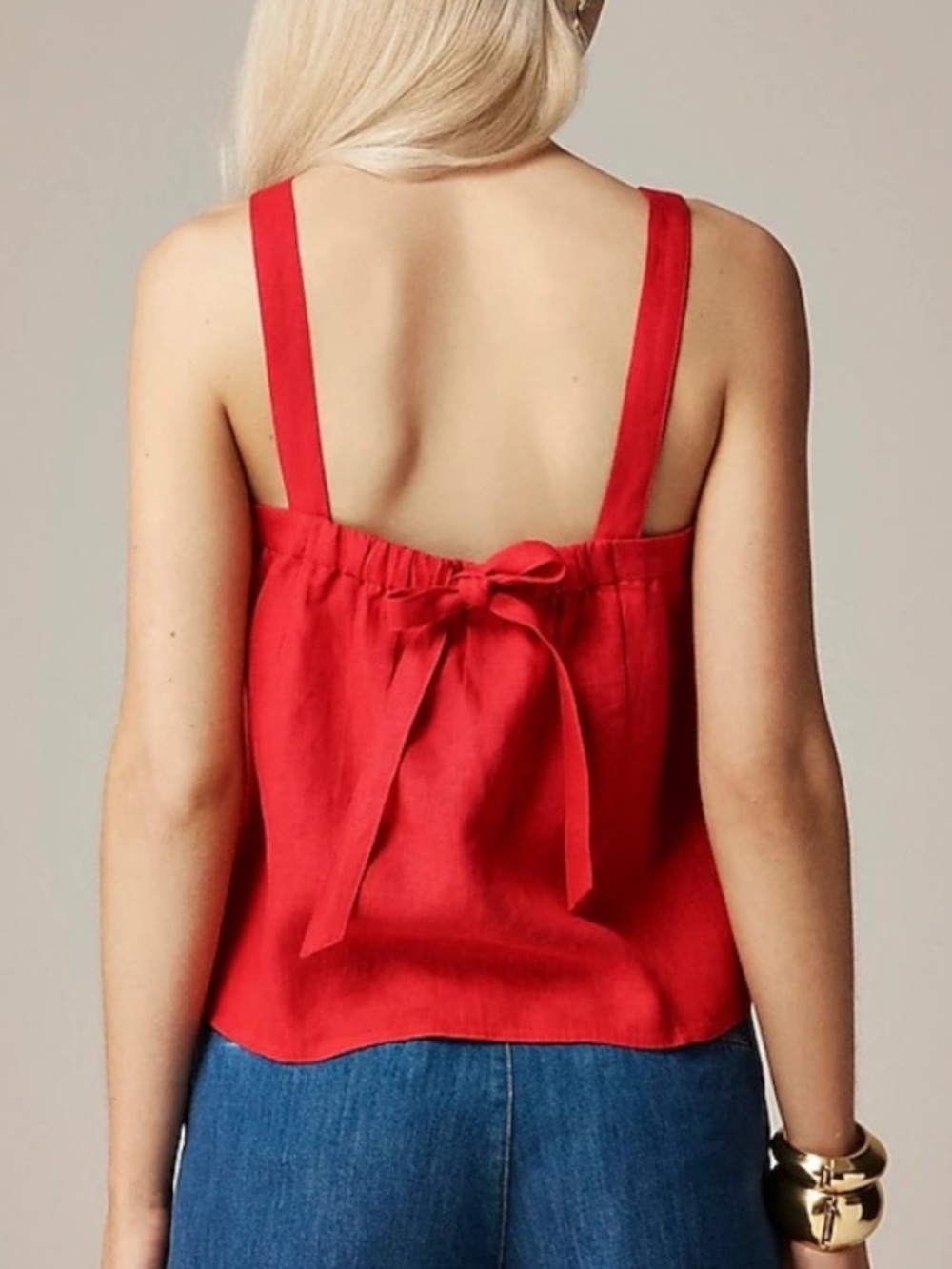 J.crew back tie linen babydoll